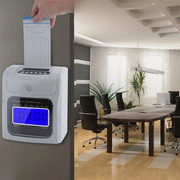 Electronic Time Clock Employee Attendance Time Recorder Punch Clock w/ 100 Cards LCD Employee Attendance Clock