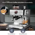 thumbnail image 5 of Kicctian 20 Bar Semi-Automatic Coffee Maker with Built-In Grinder, 30 Grind Settings, Large 2.8L Removable Water Tank, Milk Frother & Steam Wand for Latte & Cappuccino, 5 of 7