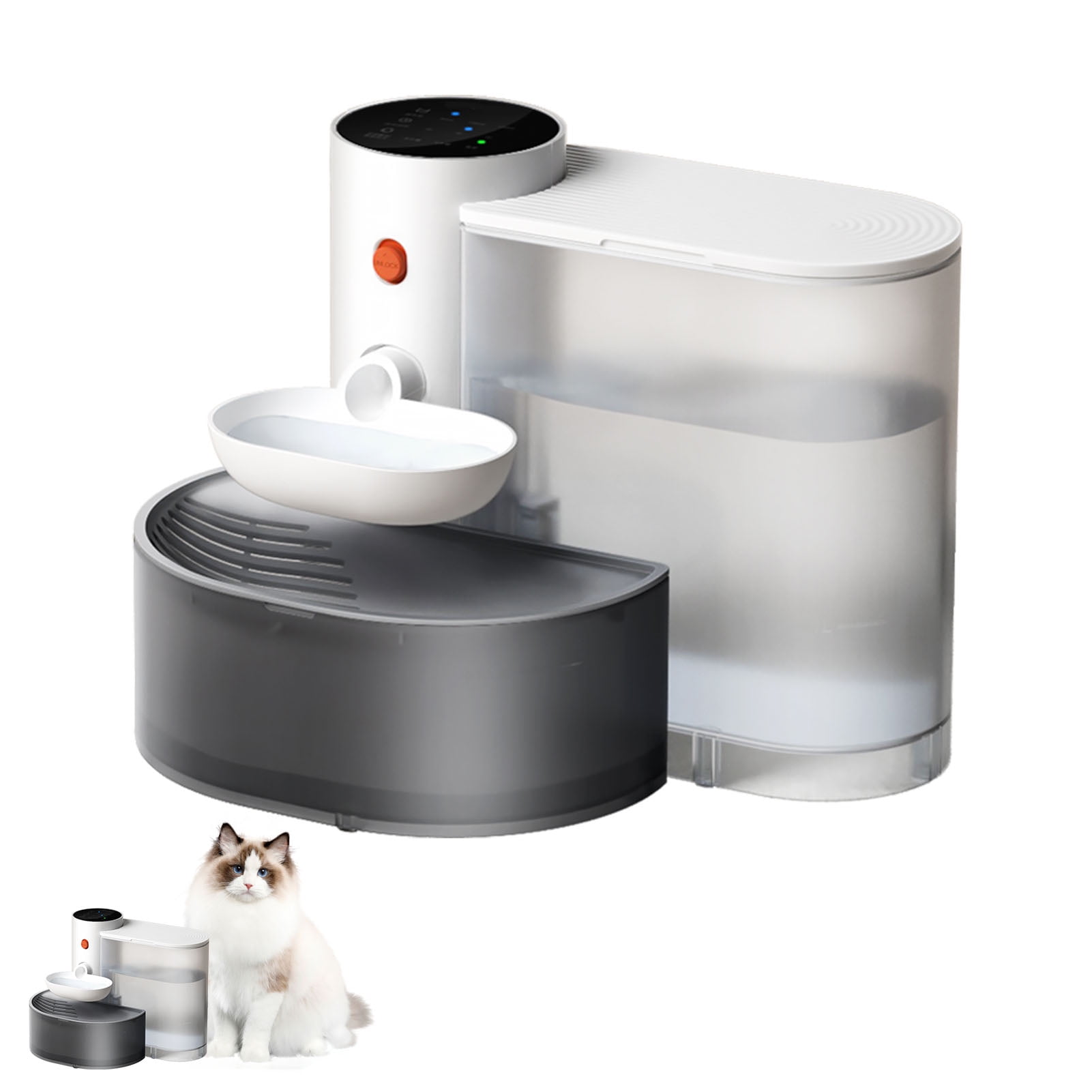 Yedigre 3000ml Smart Pet Water Fountain Automatic Cat Water Dispenser Quiet Flowing Water Feeder for Indoor Cats Dogs