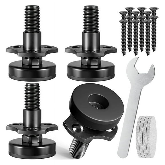 Adjustable Leveling Feet, 3/8inch-16 Thread T-Nut Kit Furniture Levelers Table Feet, Heavy Duty Leg Levelers 4 Pack