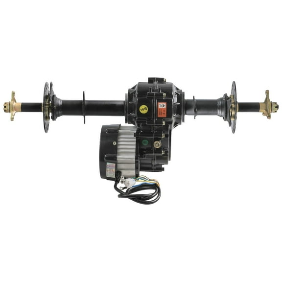 30" Go Kart Rear Axle Kit w/ 48V 1000W Electric Brushless Motor   Differential Gearbox  3 Stud Wheel Hub   Disc Brake for ATV Quad Buggy 4 Wheelers Dolly Trike Tricycle