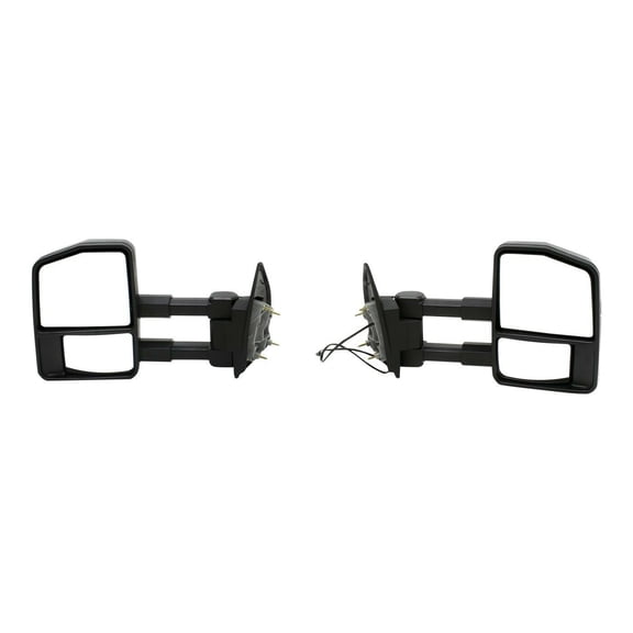 Tow Mirror Set For F250 F350 F450 F550 SuperDuty Left & Right Side Black