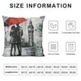 thumbnail image 6 of Acheng Street View Throw Pillow Cover London River and Bus On Bridge Big Ben Man and Woman Under A Red Umbrella Luxury Solid Soft Pillow Cover,2 Pcs White, 6 of 6