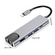 thumbnail image 4 of Adaptador de tarjeta de red 5 en 1 USB C Hub a 4K HDMI USB 3.0 2.0 PD RJ45 para PC, 4 of 6