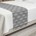 thumbnail image 2 of Abstract Bed Runner, Digitally Generated Feathers or Leaves Silhouettes with Stripes in Greyscale, Decorative Accent Bedding Scarf for Hotels Homes and Guestrooms, Queen, Dimgray White, by Ambesonne, 2 of 2