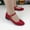 Red, variant on Block Heel Sandals for Women Womens Dress Sandals Comfortable Cushion Stretchy Beach Sandals Buckle Shoes Mid Heel (2"-3") Wide Solid Sandals for Older Women Party Red