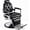 Black+Silver, variant on Advwin Vintage Heavy Duty Barber Chair, 360 Degree Swivel Reclining Barber Chair, Hydraulic Salon Chair with Adjustable Headrest & Towel Bar for Barbershop Beauty Spa Tattoo, Black