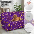 thumbnail image 4 of Xoenoiee Purple Star Pattern Recliner Sofa Cover, Stretch Reclining Couch Covers with Pockets, Washable Lazy Boy Recliner Slipcovers, Leakproof Sofa Protector for Kids, Pets, Dog and Cat, 4 of 7