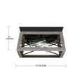 thumbnail image 4 of Pia Ricco 2-Light Ceiling Matte Black Lights Flush Mount Fixtures Weathered Wood, 4 of 5