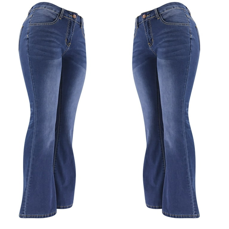 FELIM フェリム　HW BELL BOTTOM DENIM / BLU Amazon.com: Blue Bell Bottom Jeans for Women High Waisted