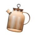 thumbnail image 4 of Jarra de agua de vidrio con tapa de madera Tetera de vidrio de borosilicato Tetera de agua fría Temperatura de -20  degree C a 150  degree C Boca ancha duradera Marrón Claro 1.8L perfecl  tetera tetera, 4 of 8