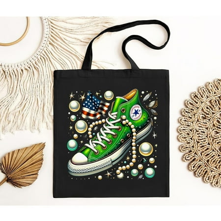 vintage Chucks And Pearls Converse Softstyle Tote Bag-TH11180