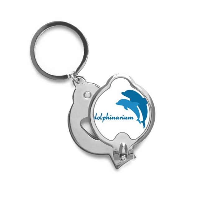 Blue Ocean Friendly Dolphin Pattern Finger Nail Clippers Scissor Stainless Steel Cutter