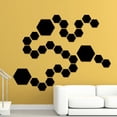 thumbnail image 6 of 12PCS Acrylic Mirror Wall Stickers Self Adhesive Removable Hexagonal Decorative Mirror Sheet Black 46x40x23CM, 6 of 10
