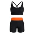 thumbnail image 5 of Women's Three Piece Tankini Swimsuit Set Beach Pool Swimwear Orange L, 5 of 9