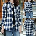 thumbnail image 7 of purcolt for Days!Winter Fall Long Sleeve Plaid Fleece Lined Flannel Shirts for Women Casual Warm Button Down Cardigan Tops Jacket Coat, 7 of 7