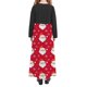 thumbnail image 5 of Vestido de manga larga con cuello redondo para niña, estampado navideño, manga larga, cuello redondo, bolsillos, falda larga informal para adultos, vestido de poliéster para niña., 5 of 5