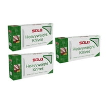 3 Pack | Solo Heavyweight Plastic Knife, White, 500 Count