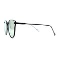 thumbnail image 3 of Womens Pink Mirror Panel Lens Cat Eye Horn Metal Rim Sunglasses Black, 3 of 4
