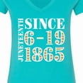thumbnail image 4 of Inktastic Juneteenth Since 6-19-1865 Women's V-Neck T-Shirt, 4 of 5