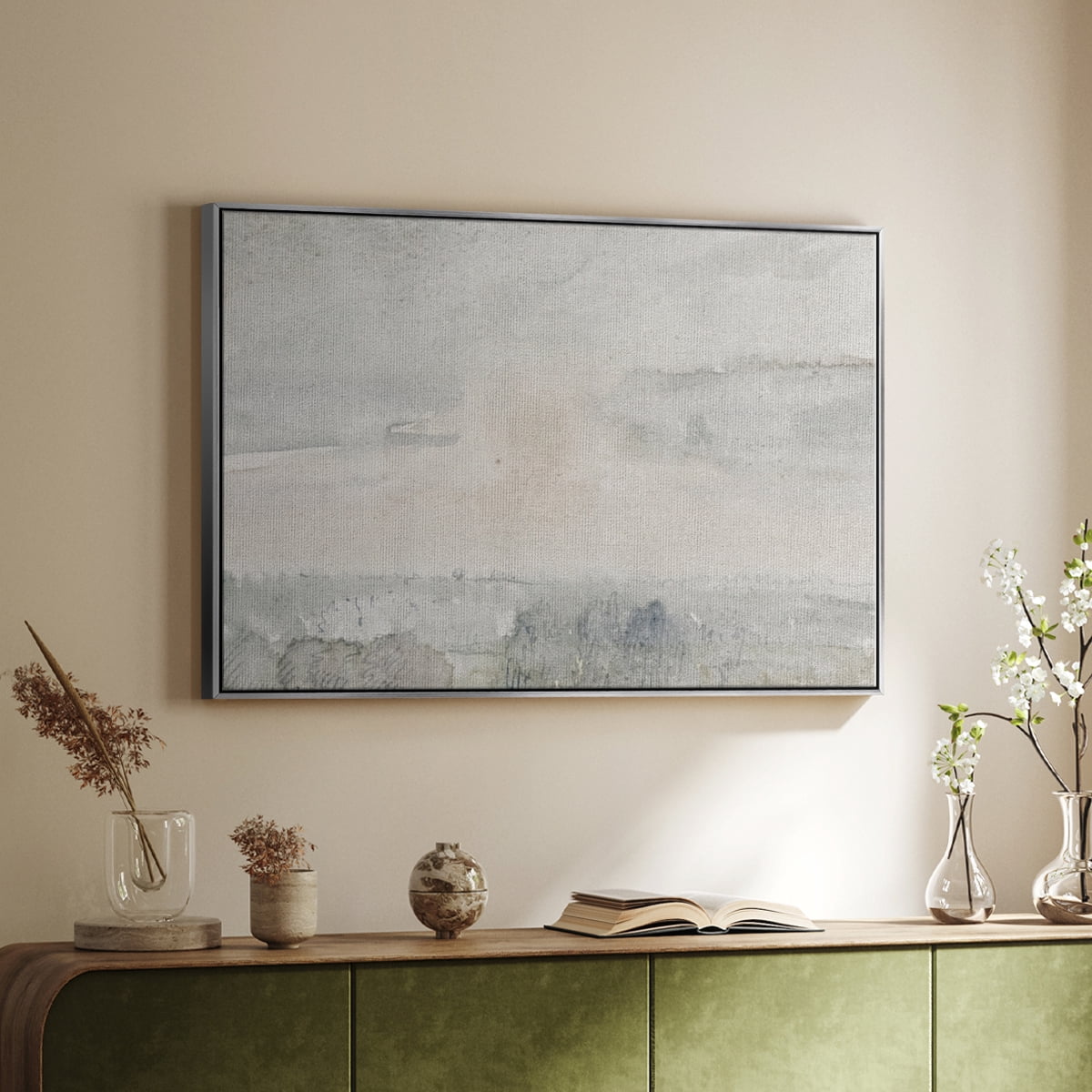 Vintage Landscape-CCCXXXIX By Wexford Home Framed in Silver Wood Gallery Wrapped Canvas 17 in. x 25 in.