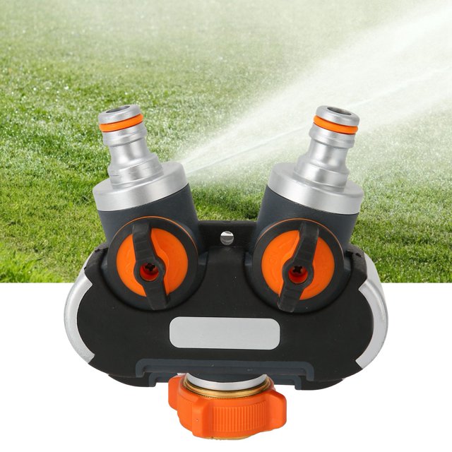 Conector de Manguera de 2, Adaptador de Manguera de Jardín Grueso Práctico Práctico para Fugas Eficiente 2 Válvula Para Lavado de Automóviles de Rigo de Jardín