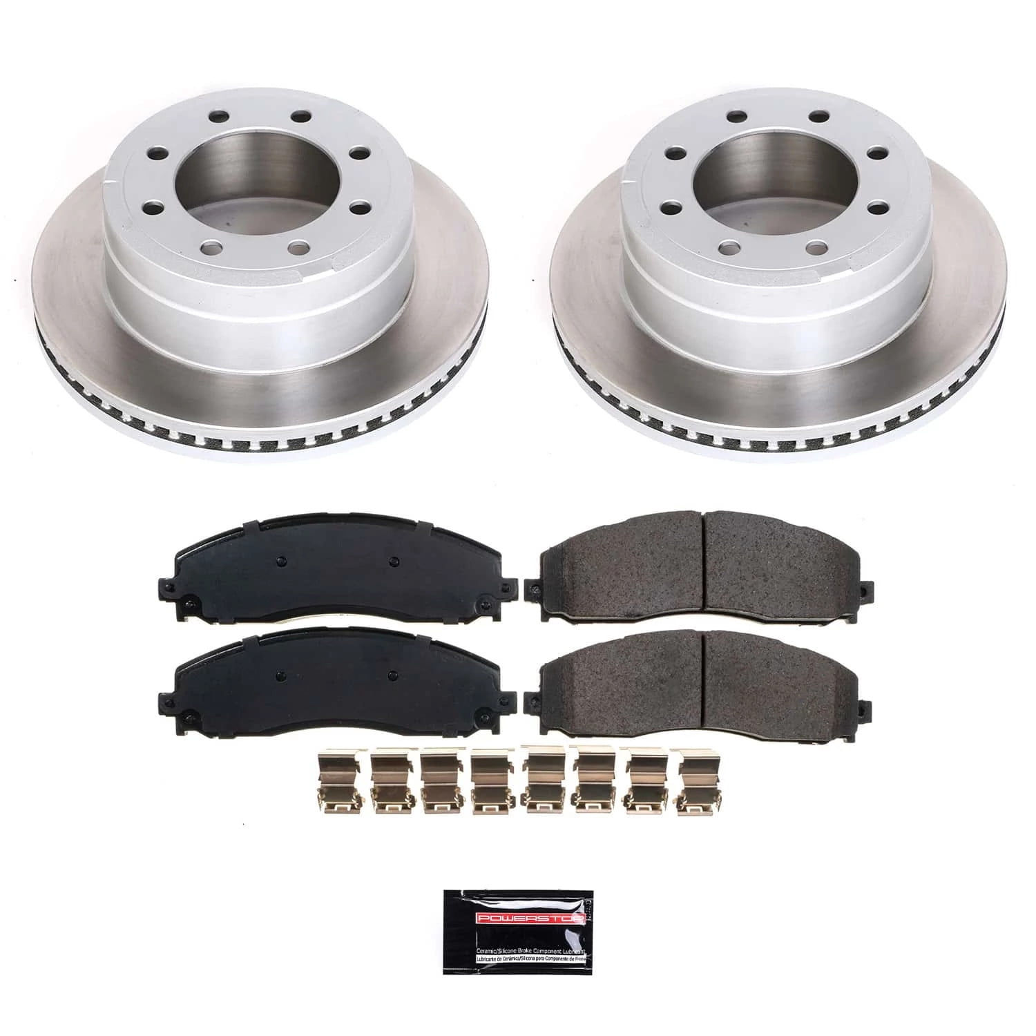 PowerStop Rear Semi-Coated Rotor and Low-Dust Ceramic Brake Pad Kit SC6407