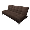 thumbnail image 3 of Sofa Cama Reclinable El Bazar Store Zeus Chocolate Terciopelo Futon 3 posiciones Abotonado Sala, 3 of 6