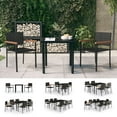 thumbnail image 3 of vidaXL Patio Dining Set Outdoor Dining Set Garden Table and Chair Set Black, 3 of 51
