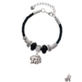 thumbnail image 2 of Delight Jewelry Silvertone Loved Elephant with Baby Niece Celtic Knot Leather Bead Bracelet, 7"+2" Extender, 2 of 4