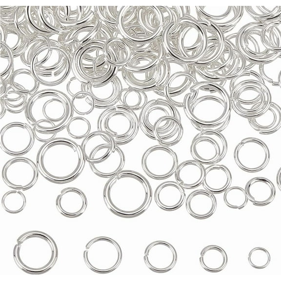 200 Pcs 5 Sizes Stainless Steel Open Jump Rings 4-8mm Round Rings Silver Jump Rings for Jewelry Making Connector Rings for Craft Earring Bracelet Pendant Choker Jewelry Making Stainless Steel Color