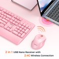 thumbnail image 2 of Teclado y ratón MEETION Wireless USB A/C Rosa, 2 of 7