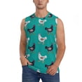 thumbnail image 3 of Uemuo Funny Chicken Pattern Men's Sleeveless T-Shirt,Muscle Athletic Tank Top, Moisture-wicking Quick-dry Breathable Classic Tee Top for Gym Run Outdoor Sports-XX-Large, 3 of 8