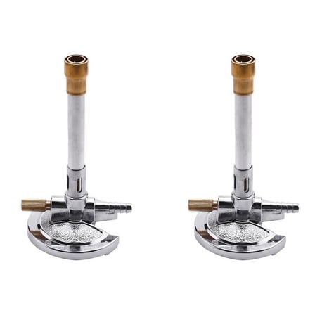 2Pcs Mini Single Tube Bunsen Burner Gas Light for Liquid Propane Lab Heating Equipment