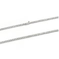 thumbnail image 5 of MAZZERI 3.0mm Round CZ Cubic Zirconia Tennis Necklace For Woman And Men - White Gold Plated Hypoallergenic Faux Diamond Chain Necklace, 5 of 7