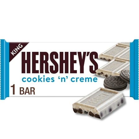 Hershey's Cookies 'n' Creme King Size Candy, Bar 2.6 oz