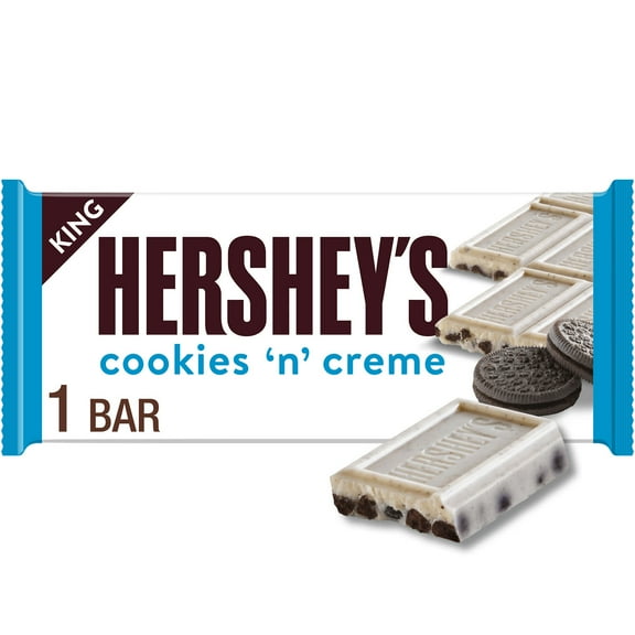 Hershey's Cookies 'n' Creme King Size Candy, Bar 2.6 oz