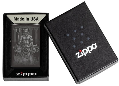 Zippo Lighter - Customized Engraved Message on Windproof Guardian Design 46264