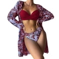 thumbnail image 1 of Birdeem Womens Sexy Printed Bikini Three-Piece Split Swimsuit Suit, 1 of 1