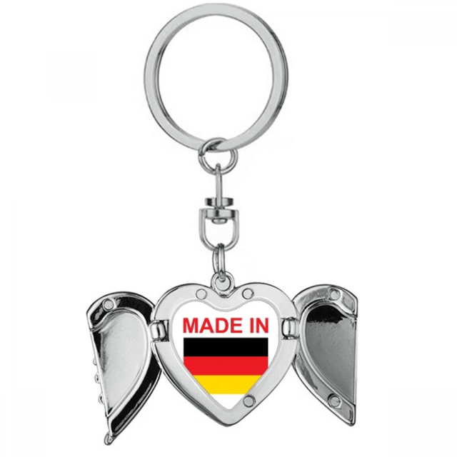 en alemania, país de amor Llavero de alas de ángel en forma de corazón