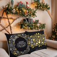 thumbnail image 3 of Juego de 6 fundas de almohada navideñas de 18 x 18 pulgadas, fundas de almohada decorativas de felpa negra y dorada con patrón de alce de corona navideña para el hogar, sofá, decoración navideña Ormromra WMPH-1596, 3 of 8