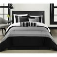 thumbnail image 1 of Chic Home 108CQ106-US Ensemble de Couette Diamante - Noir - Reine - 8 Pièces, 1 of 1