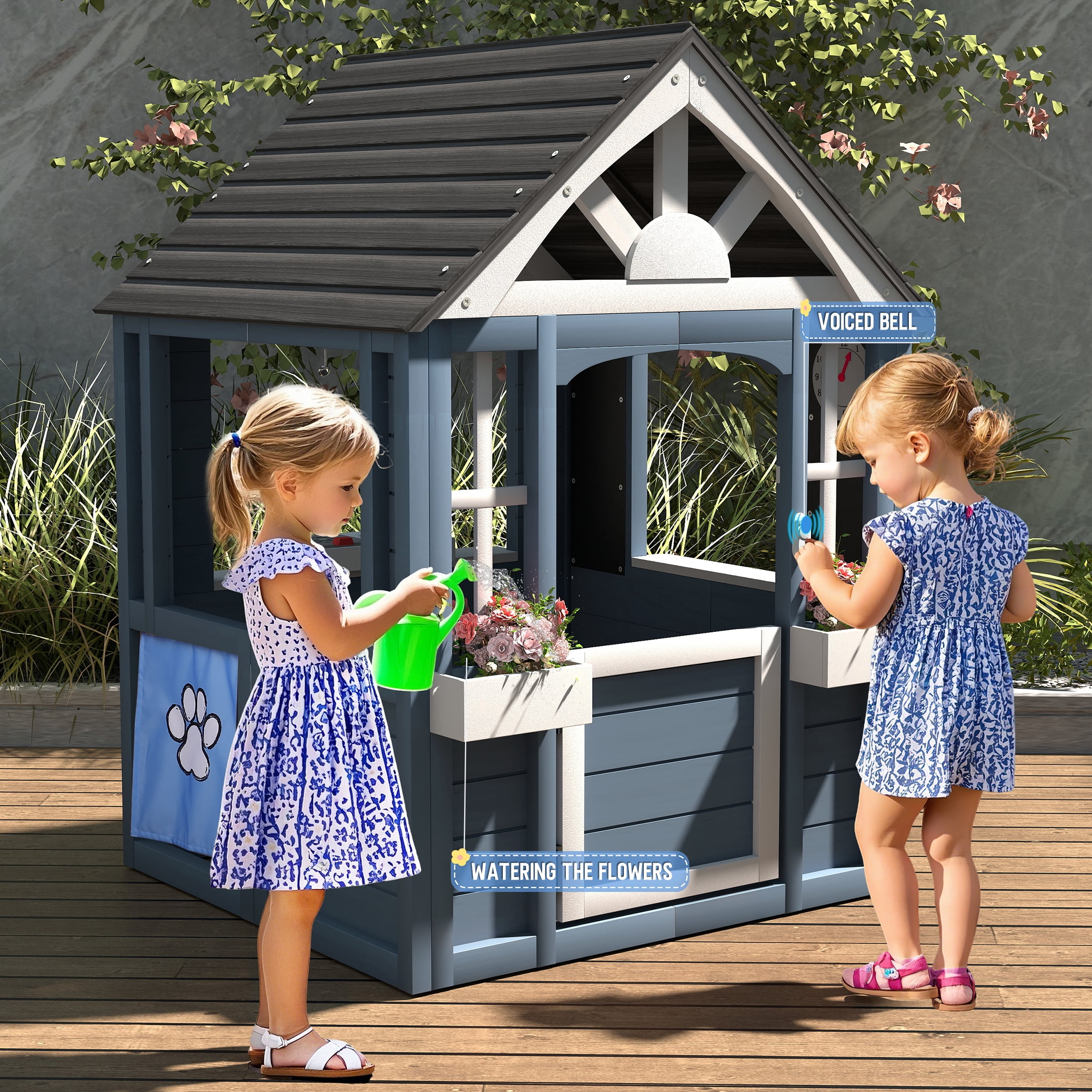 Kidkraft Lakeside Bungalow Playhouse Kidkraft Wood Playhouse Mytsstore KidKraft Lakeside Bungalow Playhouse (FSC)