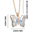thumbnail image 3 of JingChun Dainty Butterfly Necklace with Birthstones Gold Plated Pendant 16" Chain Birthday Jewelry Gift for Girlfriend Mom Daughter, 3 of 6
