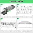 thumbnail image 5 of COBIZI Canopy Tent 10X20 Pop-up Canopy with Trolley Case and Rolled Edges,Instant Portable Tent for Outdoor Events,Great for Parties,Weddings,Camping and Beach,White, 5 of 9