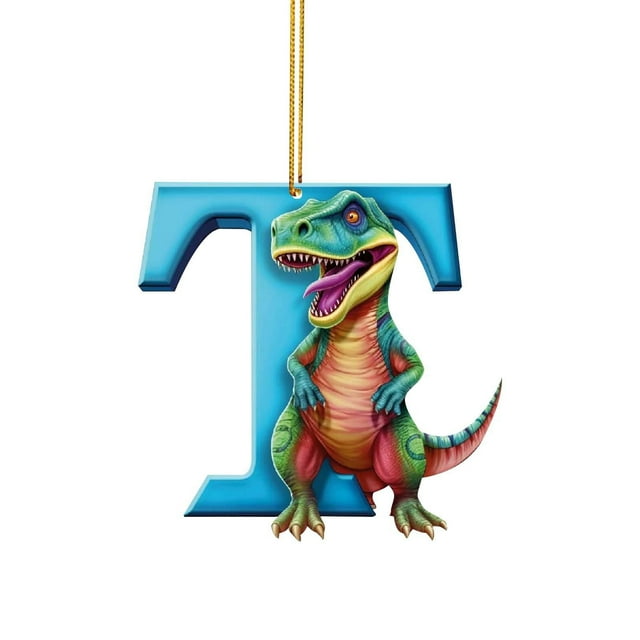 Liquidación de Verano Decoración Navideña Xihbxyly Colgante de Dinosaurio 26 Letras En Inglés