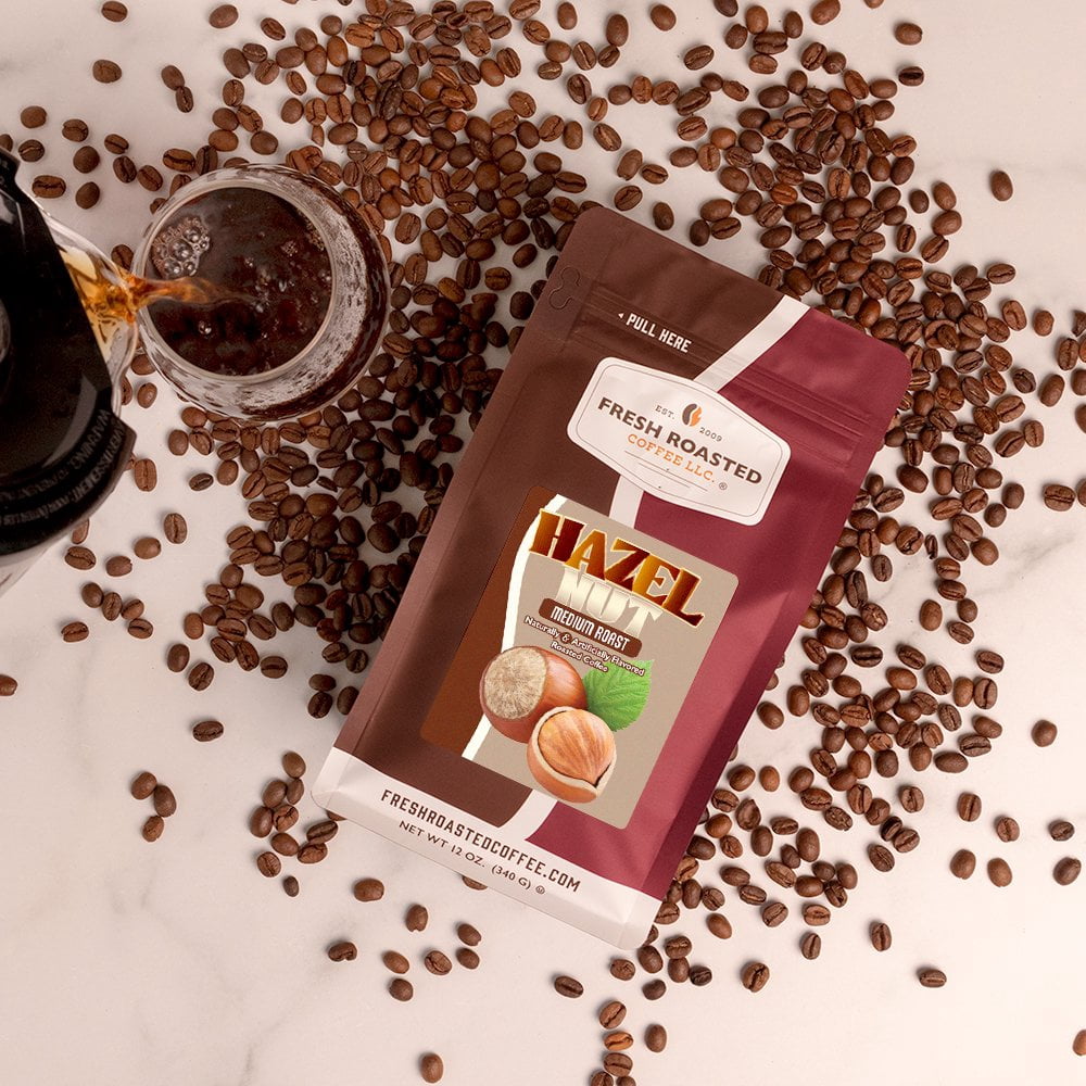 Fresh Roasted Coffee, Hazelnut Flavored Coffee  Drip Ground, 32 oz 2 lbs