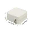 thumbnail image 2 of Uxcell Travel Jewelry Case, Small Jewelry Organizer Portable Mini Jewelry Box with Mirror Square Style 1, White, 2 of 5