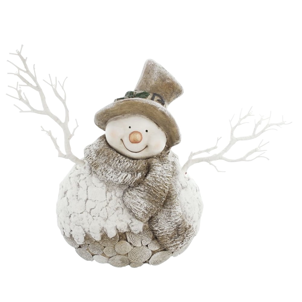 LED Christmas Figurine Lightup Snowman Shape Resin Figurine LED Light