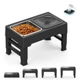thumbnail image 2 of Pet Bowls Dog Double Bowls Stainless Steel Stand Height Adjustable Bowls Raised Slow Feeder Bowl Anti Spill Water Bowl ShopWise Round, 2 of 15